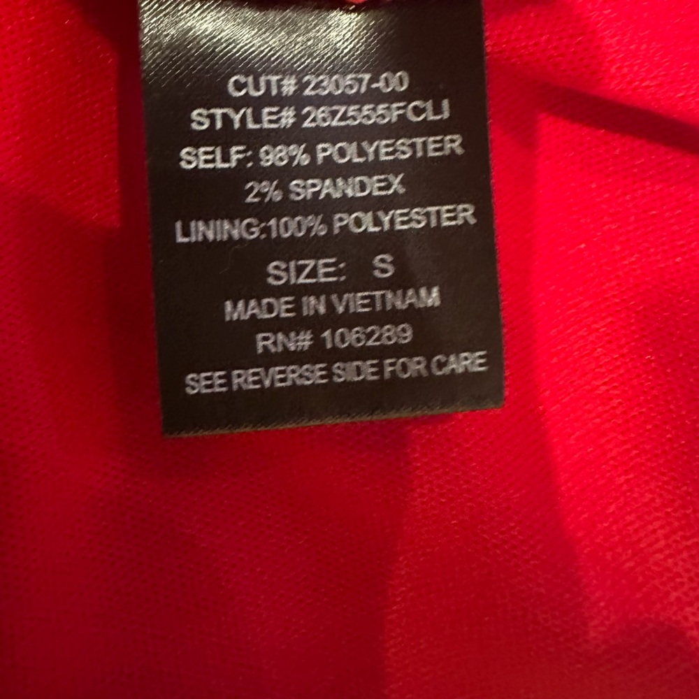 NWT Trixxi Printed Red Ruffled Fit & Flare Dress, Size S, MSRP‎ $59 - Picture 8 of 9